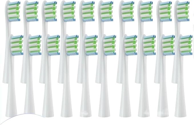20PCS Replacement Brush Heads Compatible for Oclean Flow/X PRO Elite/X/One/Z1/F1Electric ToothbrushVacuum Sealed Bristle Heads(20 pcs Black)