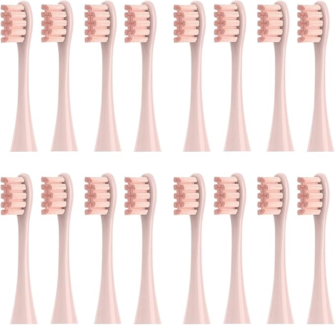 16pcs Replacement Brush HeadsCompatible for Oclean X/Pro/ Z1/ SE F1 /One/ PW01/03/05/07/09 P5 Toothbrush(16 Pink)