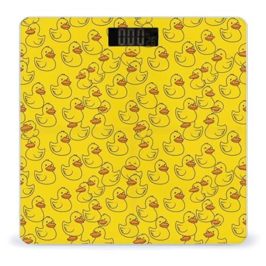 Women's Digital Bathroom Weighing Scale Automatic Switch Energy Saving Scale Smart Scale for Body Weight Compatible with Yellow Rubber Duck