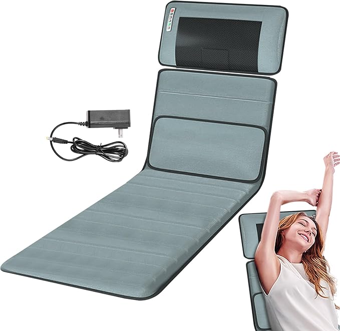 Massage MattressLightweight Whole Body Electric Vibrating Mat | Multifunctional Electric Bed Massager Tool for Neck Back Hip Waist