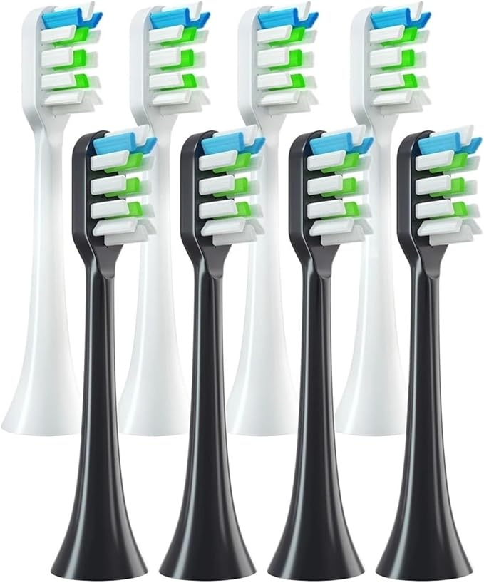 20PCS Replacement Toothbrush HeadsCompatible for SOOCAS X3S/X3U/X5 Electric Tooth Brush Soft Bristle Nozzles(20 Black Soft)