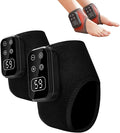 Foot Advanced Renew Triple Method Massager with 5 Vibration Modes and 6 Heat Levels Suitable for Pain Relief and Plantar Fasciitis Travel &amp Home Use（Black 2pcs）