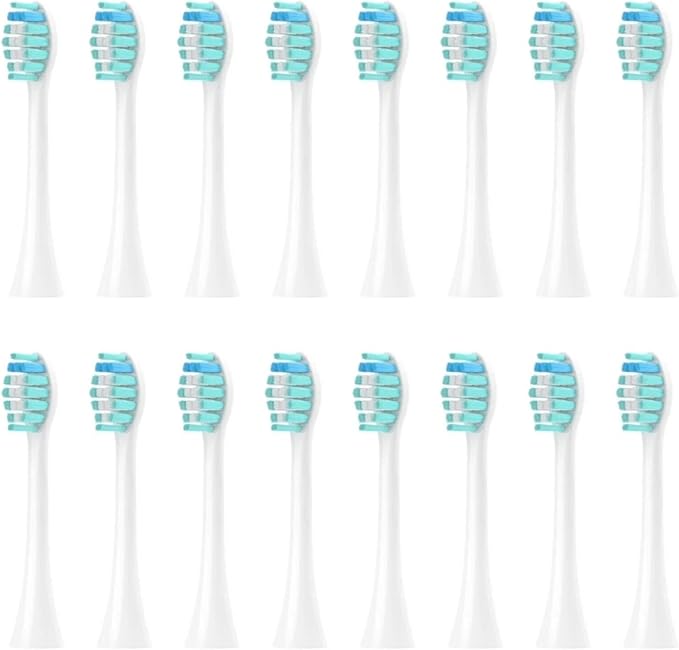Replacement Toothbrush Heads Compatible for P7/Y8/G7/T10/T9 Head Soft Bristles Nozzles(16PCS White)