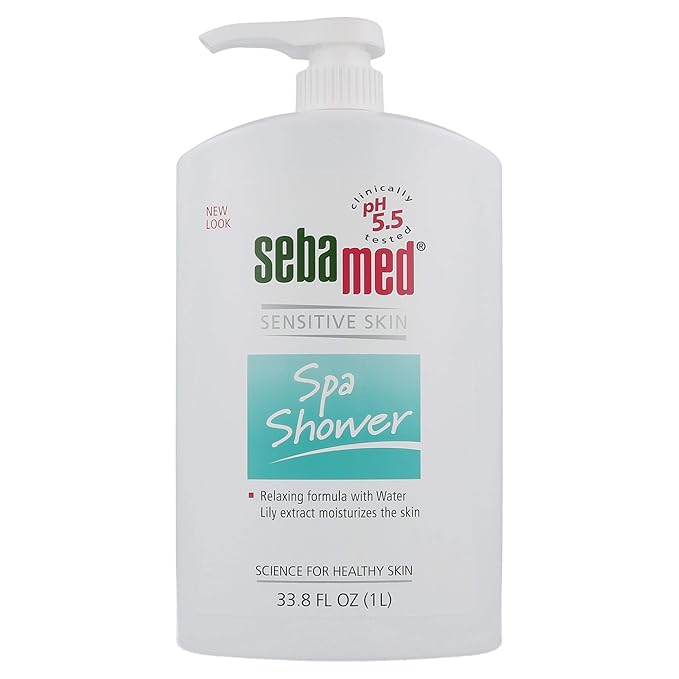 Sebamed Spa Shower Hydrating and Refreshing pH 5.5 Relaxing Fragrance With Water Lily Extract 100% Soap and Alkali Free Body Cleanser Wash 33.8 Fluid Ounces (1 Liter)