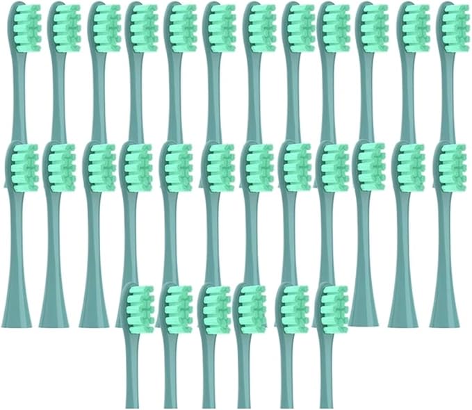 30/50PCS Vacuum Brush Compatible for Oclean X PRO/ Z1/ F1/ One/Air 2 /SE Replacement Head Toothbrush Nozzles Soft Bristle(30Green)