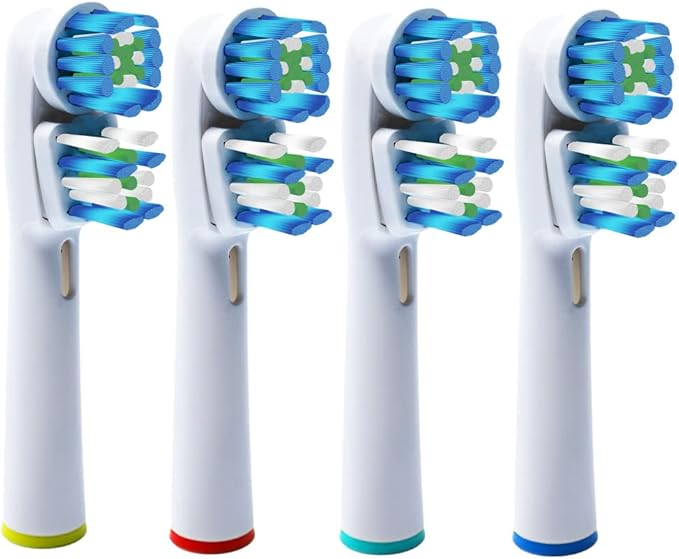 Double Clean Brush Heads Compatible with Braun Oral-B Dual Clean Electric Toothbrush - Pack of 16