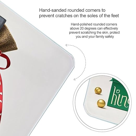 Christmas Sack Present Scale for Body Weight Highly Accurate Digital Bathroom Body Scale Digital Bathroom Scales for People Anti-Slip Large LCD Display Smart Scales