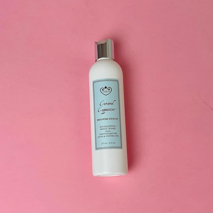Jaqua Shower Syrup Vegan Hydrating Body Wash with Jojoba and Rosehip Oil - Caramel Cappuccino