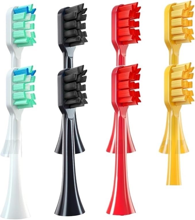 10 Pieces of Toothbrush Heads Compatible with APIYOO G7/P7/Y8/T9/T10/T6S/T7S/A7/SUP/MOLE Replacement Brush with Soft Bristles(10PCS White)