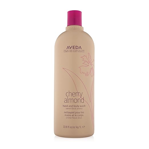 Aveda Cherry Almond Hand &amp Body Wash |with Sweet Almond Oil Cherry Blossom Extract | Sweet Floral Aroma of Tonka Bean Certified Organic Orange Ylang Ylang | 97% Naturally Derived*