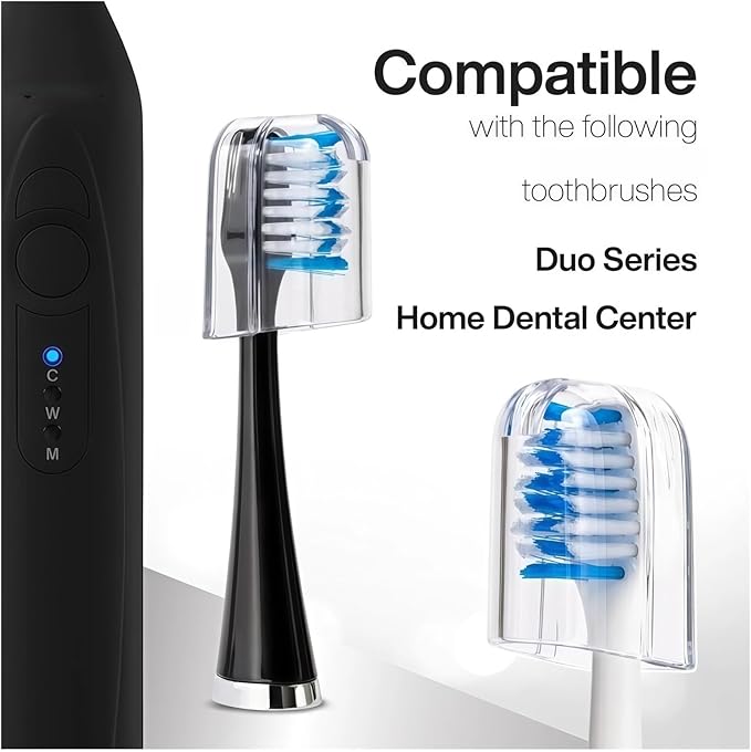 Replacement Toothbrush Compatible with AquaSonic Duo Series Heads Electric Toothbrush Head Accessories(5PCS White)