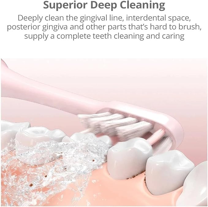 10pcs Replacement Toothbrush Head Compatible for Xiaomi Soocas Electric Sonic Individual Packing Soft Bristle Brush(10PCS White)