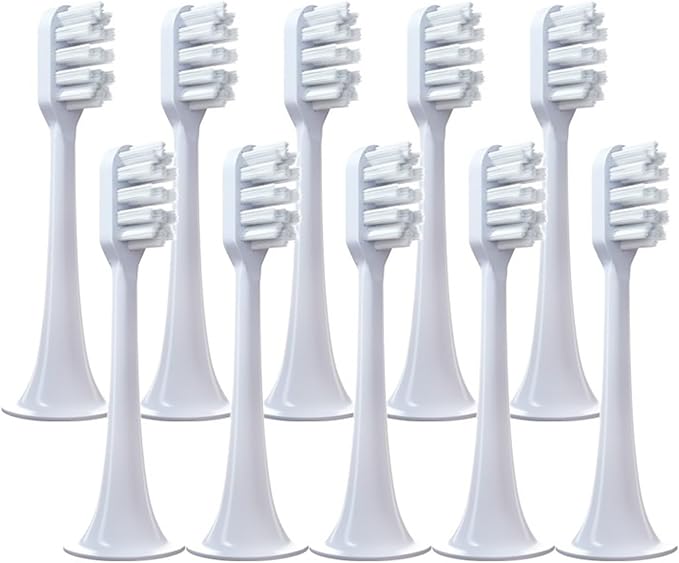 5 PCS Replacement Toothbrush Heads Compatible for Xiaomi T300 T500 Electric Teeth Brush Soft Teethbrush Nozzles(10 White Soft)