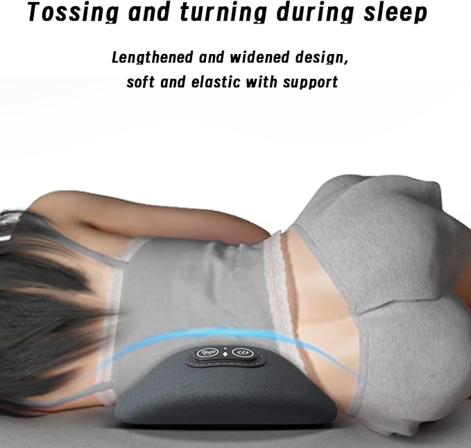 Triple Fusion Back Massager Triple Fusion Back Massager for Sciatica with Heat Vibration Back 3 in 1 Electric Lumbar Support Pillow Electric Lift + Heat + Vibration for Back Massage (Space Gray)