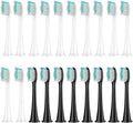 Replacement Brush Heads Compatible for HX3/HX6/HX9 Series Toothbrush HX6064(12 White 8 Black)