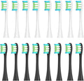 16pieces Replacement Brush Heads Compatible with Oclean SonicX/X Pro/ Z1/ SE / F1 / One / PW01/03/05/07/09 P5 Electric Toothbrush Heads(16 White and Black)