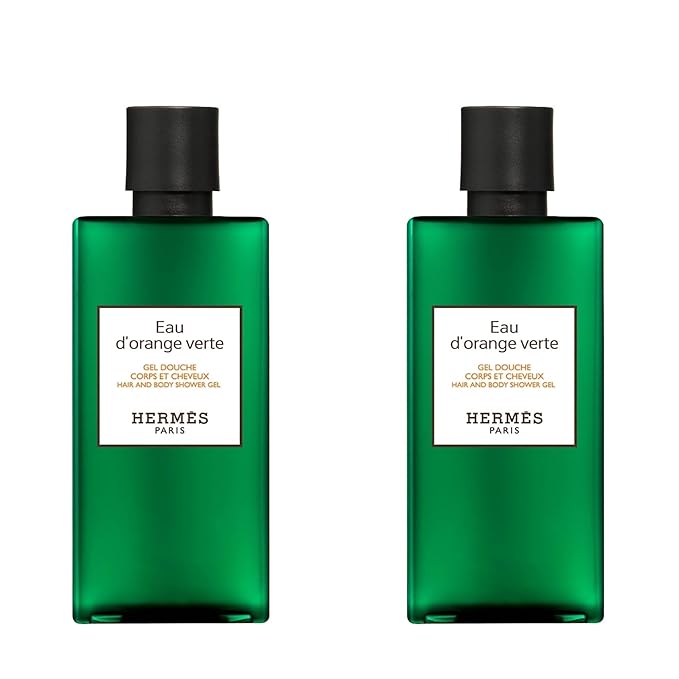 Hermes Eau d'Orange Verte for Unisex Hair and Body Shower Gel 5.4oz (Two 2.7 Ounce Bottles)
