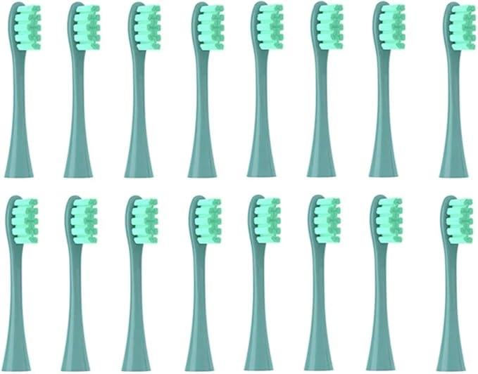 Replacement Brush Heads Compatible for Oclean X/X PRO/ Z1/ F1/ One/Air 2 /SE Sonic Electric Toothbrush Head Soft Bristle Nozzles(16 Green)