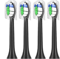 4/8/12/16 Pcs Replacement Toothbrush Heads Compatible for PhilipsSonicare Electric Toothbrush Refills for 1100 2100 4100 5100(4pcs Black)