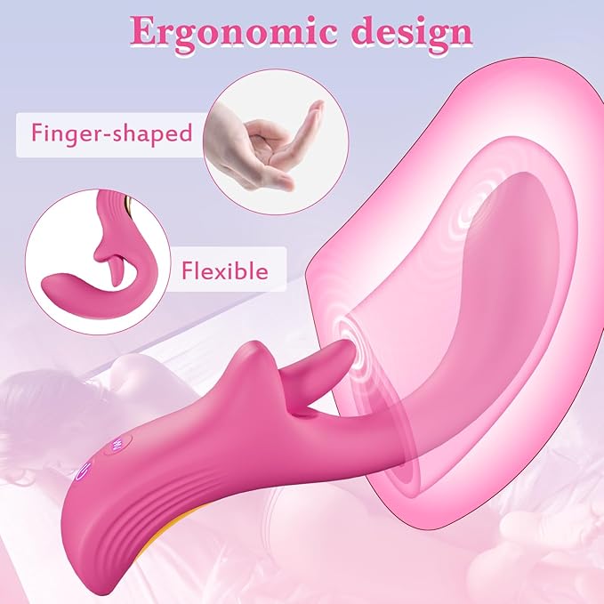 Dual Stimulation Adult for Women 10 Frequency Thrusting Stimulation Modes with Strong Suction Cup for Hands Free Play Automatic Electric Machine Tool for Women Pleasure DFG148
