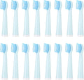 for AUX A11 Electric Toothbrush Replacement Heads Compatible for UPHYLIAN/KONKA/PHYLIAN Soft Brush Bristles Nozzles(16PCS Blue)