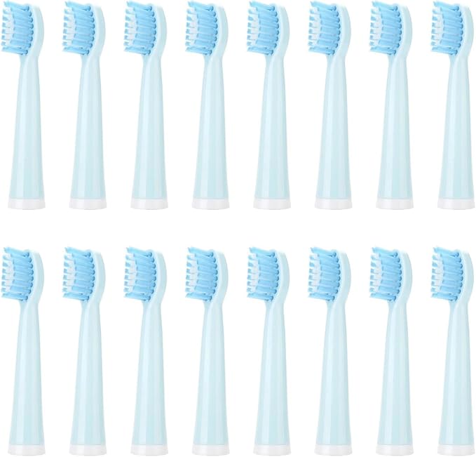 for AUX A11 Electric Toothbrush Replacement Heads Compatible for UPHYLIAN/KONKA/PHYLIAN Soft Brush Bristles Nozzles(16PCS Blue)
