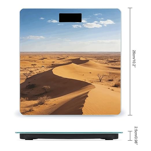 Kalahari Smart Scale for Body Weight Digital Bathroom Scale Toughened Glass Weight Scale with Large LCD Backlight Display High Precision Scales Weighing Machine