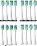 Compatible for Philips Sonicare Toothbrush Brush Head Replacement Heads HX3/HX6/HX9 Series HX3210/3211/6150/6500/6510/6530/9342/6730(16P2)