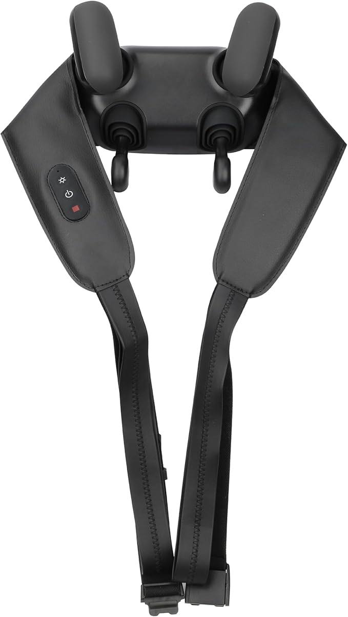Daiwa Felicity Momizo Neck and Shoulder Massager – 4 Deep Kneading Nodes Heat Therapy Rechargeable Hands-Free One-Touch Control