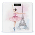Men's Fashion Automatic Switch Digital Bathroom Weighing Scale Smart Scale Ballet Dancer Ballerina Eiffel Tower