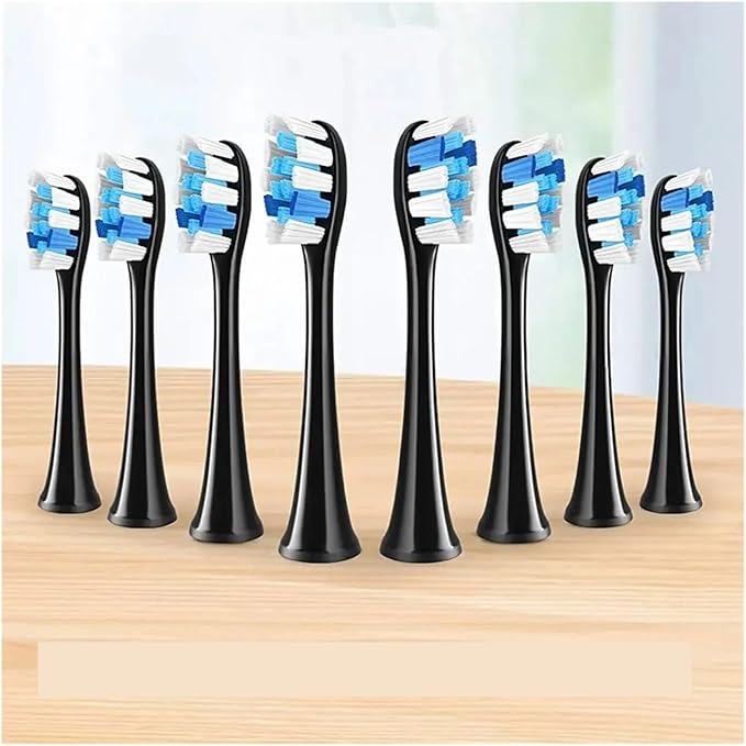 P11 T9 P80 Electric Toothbrush Heads Compatible with Toothbrush4/8/16pcs(4BLACK)