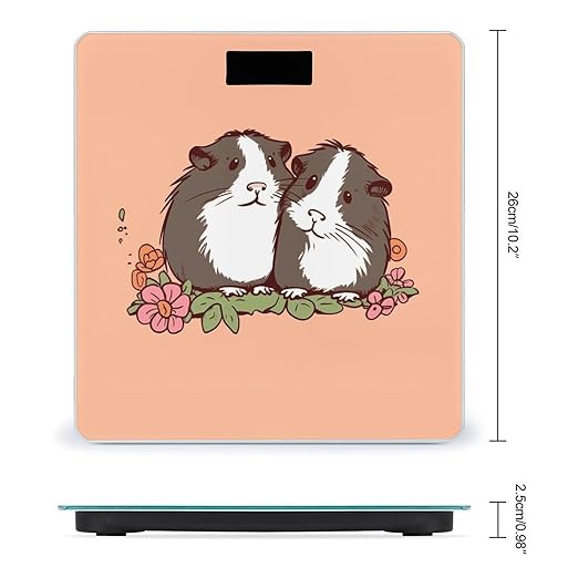 Two Guinea Pigs Hanging Out Bathroom ScaleHighly Accurate Digital Weighing Machine for People Bright LED Display Weight Scale for The Aldult Home Use
