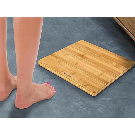 Soehnle Style Sense Bamboo Magic Digital Bathroom Scales Weight up to 180 kg in 100 gram Increments Display Visible When On Scales Including Batteries Personal Scales