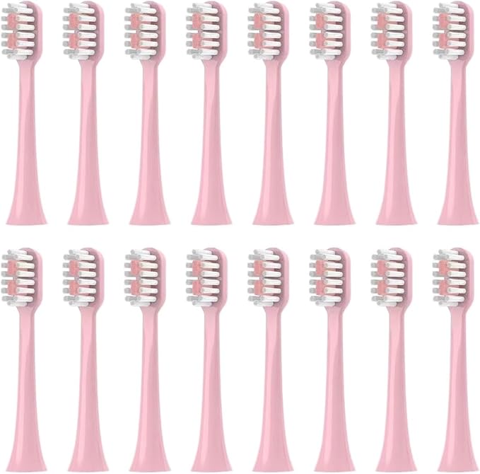 Replacement Toothbrush HeadsCompatible for ROAMAN T3/T5/T10/T10S/T20/E7/V5 Electric(16pcs Pink)