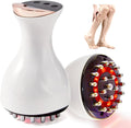 Leg Massager for Circulation and Pain Relief Lymphatic Drainage &amp Varicose Veins Support - Calf Foot &amp Knee Massager with SoothingPulse Heat Light &amp Vibration - White