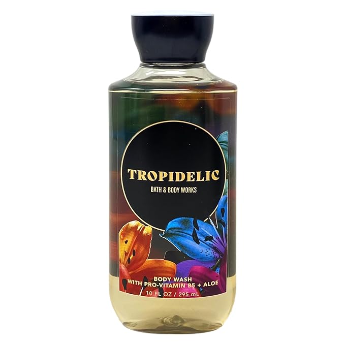 Bath &amp Body Works Tropidelic Trio Gift Set - Shimmer Mist Body Wash and Body Lotion - with a Wild Jasmine Bar Soap - Full Size