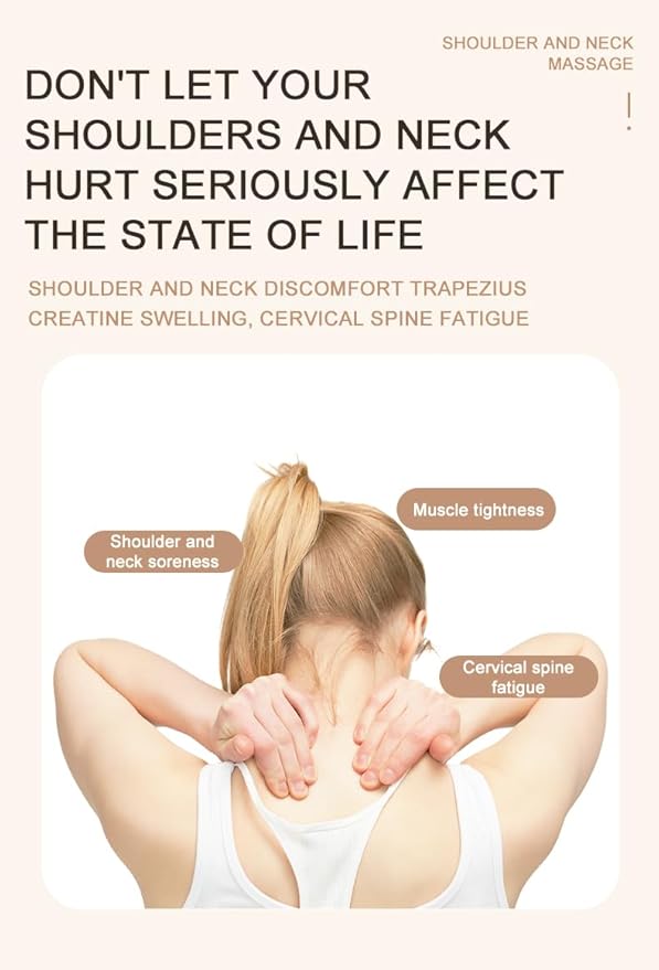 Neck and Shoulder Massager with Heat Deep Tissue Shiatsu Massage Pillow for Muscle Pain Relief for Neck Back Shoulder Leg &amp Waist. Relax Body at HomeOffice &amp Driving.