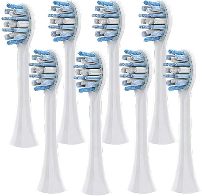 Electric Toothbrush Replacement Brush Heads - Compatible for Panasonic EW-DC01 EW-DC02 EW-DC12 EW-DC20 PDP51(8 White Toothbrush Heads)