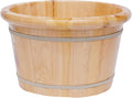 Wooden Foot Basin SetFoot Basin Wooden Foot Bath Bucket Foot Basin Wooden with Massage Roller and Lid Foot Tub with lid Foot Bath for Soaking Feet Spa Foot Care for WashingSoak Massage