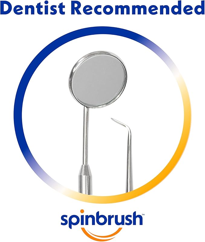 Spinbrush PRO CLEAN Battery Powered Toothbrush Soft Bristles 1 Count Gold or Blue Color May Vary