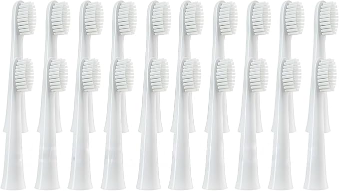 Electric Toothbrush Heads Compatible with Panasonic WEW0972 DM71/DM81/DM712/DML1/DM31/DM711/PDM7B Replacement Brush Heads(20PCS White)