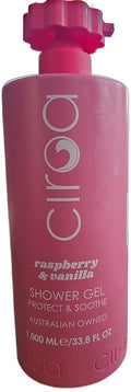 Raspberry &amp Vanilla Shower Gel Protect &amp Soothe body wash 33.8 fl oz 1000ML