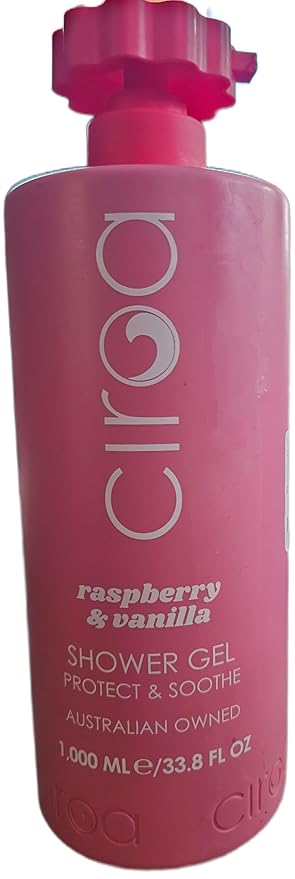 Raspberry &amp Vanilla Shower Gel Protect &amp Soothe body wash 33.8 fl oz 1000ML