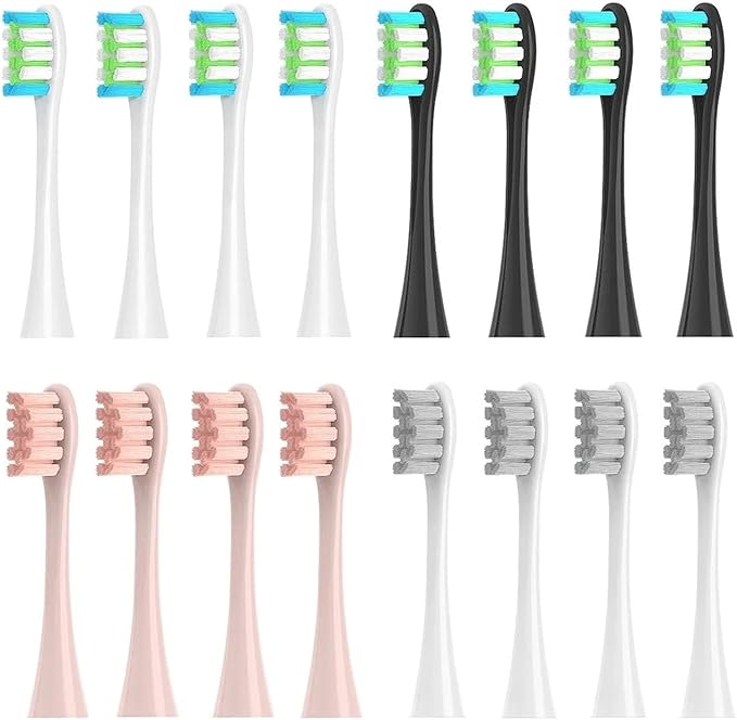 16 Pcs Electric Toothbrush Replacement Heads Compatible for X/X PRO/ Z1/ F1/ One/Air 2 / SE Soft Bristle Tooth Brush Head