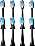 8-16pcs Toothbrush HeadsCompatible for with Protective Cover(8pcs Black)