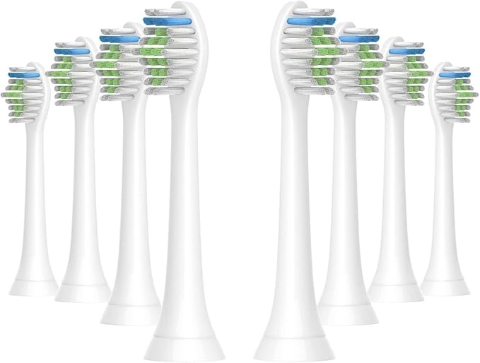 4pcs Replacement Brush Head Compatible with PH Sonic Care Diamondclean Electric Toothbrush(8pcs White)