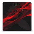Black and Red Background Weight Scale Digital Electronic Scales Bathroom Scale Larg LCD Backlight Display High Precisio MeasurementsTempered Glass