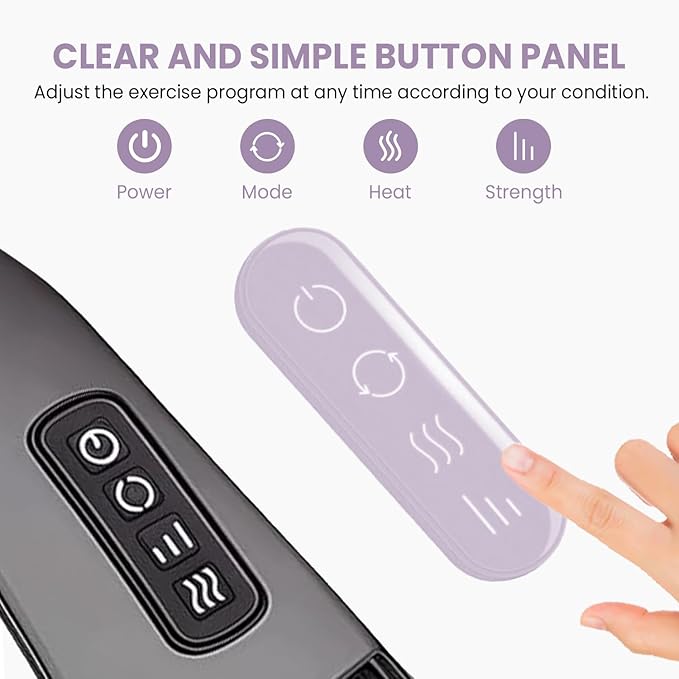 4D Shiatsu Neck and Shoulder Massager with Heat Deep Tissue Back and Neck Massager for Pain Relief Eco-Friendly Portable Massage Pillow for Home Office Car Relaxing Gift for Men and Women