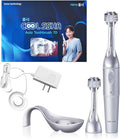 Korean Dual-Action Toothbrush Set - Premium Soft Bristle 3 Head Silver Handle for Deep Cleaning Teeth &amp Gums