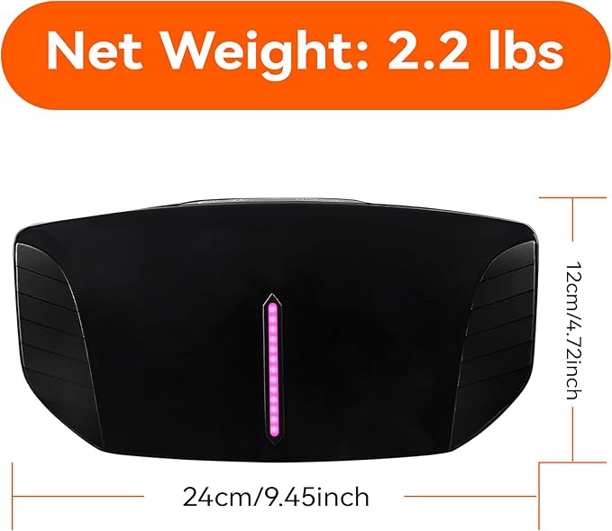 Double Disc Abdominal Massager with Heat Stomach Massager for Digestion Belly Cellulite Massage for Flattening Belly Relieves Discomfort Caused by Bloating ConstipationStomach Pain (Black)